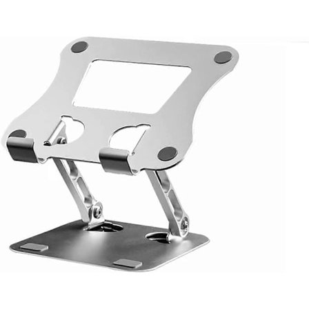 Tabletthållare Aluminium, Dubbelstångsstöd Justerbart Vikbart Tabletstativ Hållare för Skrivbord Kompatibel med Mobiltelefon eller Surfplatta