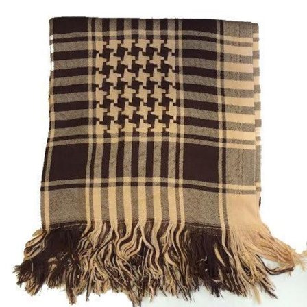 Palæstinensisk sjal- Brun / Beige og sort