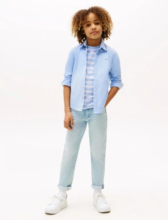 Tommy Hilfiger Boys Stretch Oxford Shirt L/S - Blue - 110