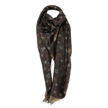 Louis Vuitton Vintage Pre-owned Wool scarves Brun, Dame Vintage Accessories, Størrelse: ONE Size