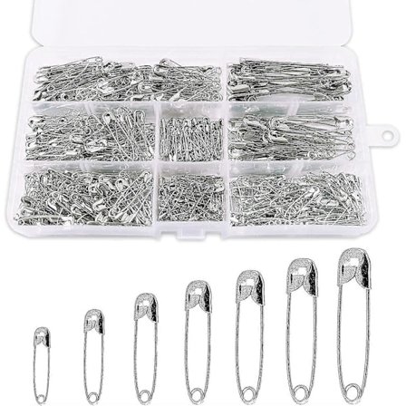 Hakaneulat, 460 kpl Premium-hakaneuloja, 7 kokoa Kestäviä ruosteenkestäviä neuloja säilytyslaatikolla, DIY-askarteluvaatteiden hakaneulasetti, 