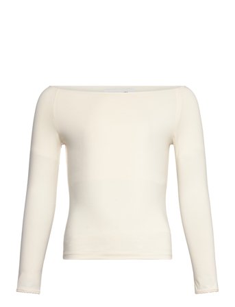 Rosemunde Kids Rkbillie Ls Off Shoulder T-Shirt - Cream - 140