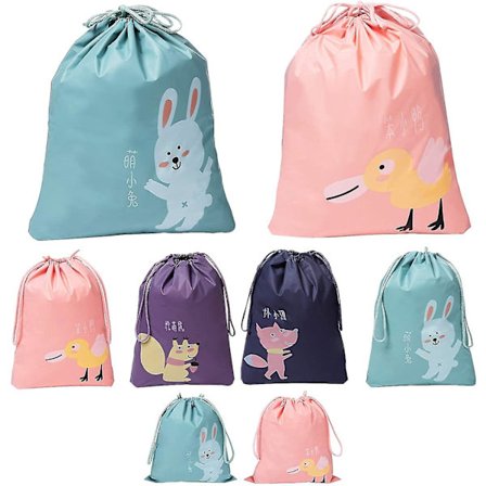 Vanntett snorpose, 8 stk snorpose, bagasjeorganiseringsposer, barn