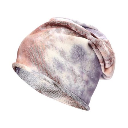 Kvinner Menn Varm Baggy Kamuflasje Heklet Vinter Ull Ski Lue Tie-dye Caps Hat