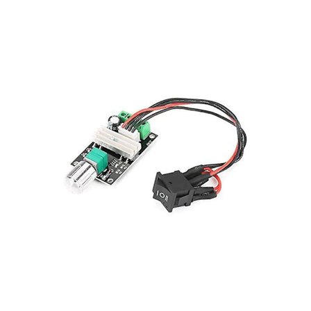 12 Volt Motorhastighedsregulering, DC Motor Controller, DC 6V 12V 24V 3A PWM Motorhastighedsregulering Reversibel Controller med Longziming-afbryder