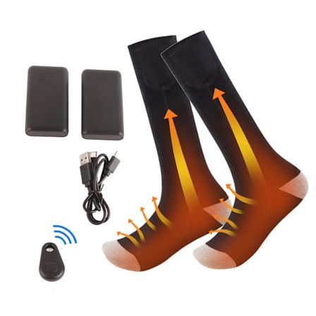 Varme Sokker med Fjernkontroll Intelligente Lange Utenfor Kaldt Vær Ski Elvarme Sokker