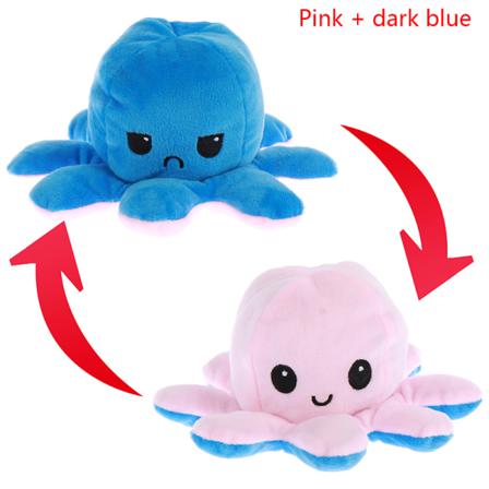 Octopus Doll Emotional Face Changing Dubbelsidig Flip Reversib
