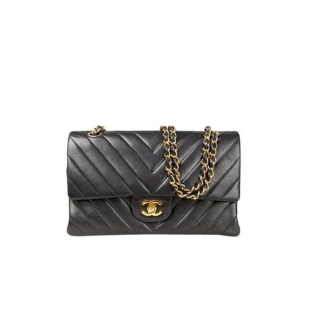Chanel Vintage Pre-owned Shoulder Bags Sort, Herre Vintage Tasker, Størrelse: ONE Size