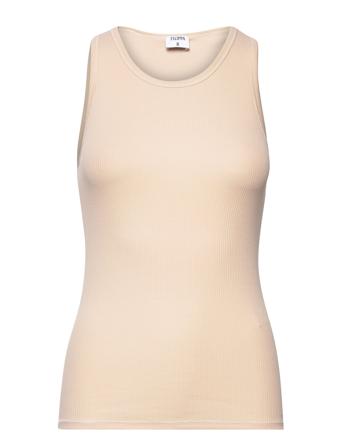 Fine Rib Tank T-shirts & Tops Sleeveless Beige Filippa K