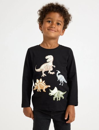 Lindex Langærmet Top - Black - 122