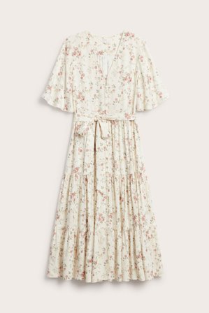 Newbie | Sukienka w kwiaty Newbie Woman Offwhite M | Offwhite