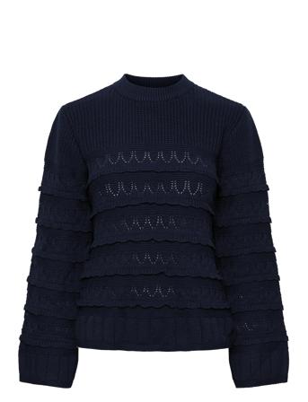 YAS Yastimu Ls Knit Pullover Marinblå