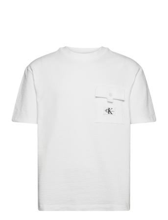 Texture Pocket Ss Tee White Calvin Klein Jeans