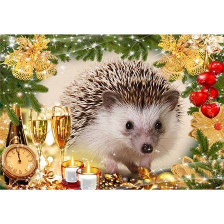 30 x 40 cm, pindsvin Diamant Maleri Diamant Broderi Maleri