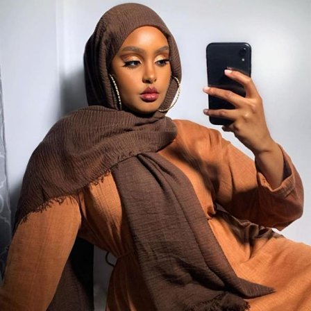 Crinkle Scarf Vanlig Hijab KAFFE