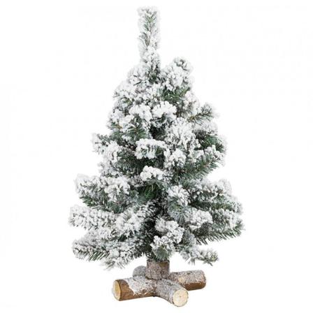 Mini Julgran 60 Cm - Vit Med Snö - Jul - Juldekoration Vit