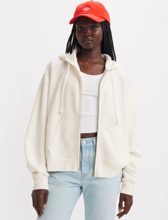 Levi's Everyday Zip Hoodie Sugar Swiz - Cream - L