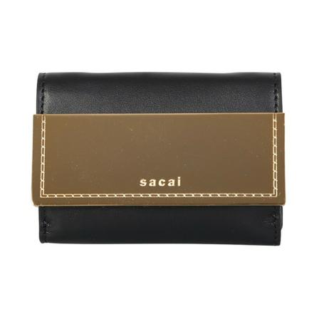 Sacai, Wallets & Cardholders Czarny, Kobieta, Rozmiar: ONE Size