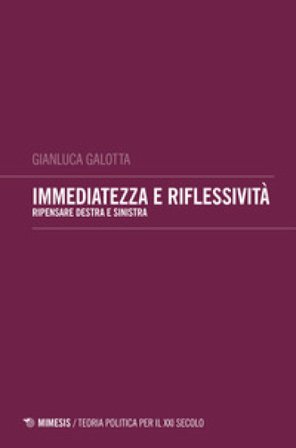 Immediatezza e riflessività. Pensare destra e sinistra Gianluca Galotta