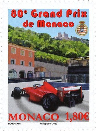 Monaco - Formel 1 Grand Prix nr. 80 - Postfrisk frimærke