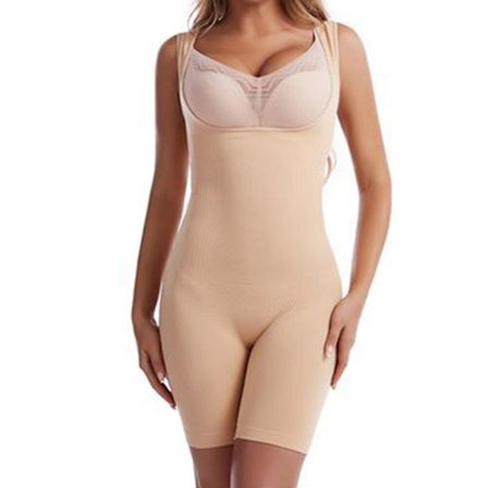 Body Shapewear Helkroppsformare Sömlös Korsett Waist trainer Kvinnor Slimming Slida Magformare Magen Smal Samla bröst,beige