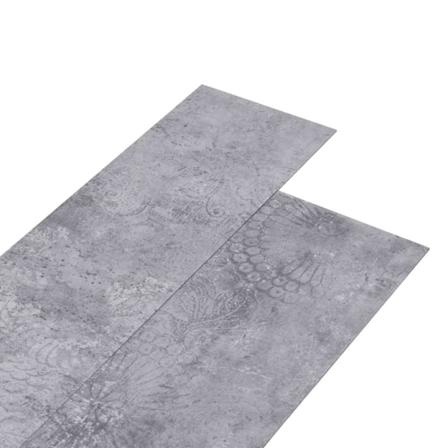Vidaxl Golvbrädor I Pvc 5,26 M² 2 Mm Cementgrå Grå
