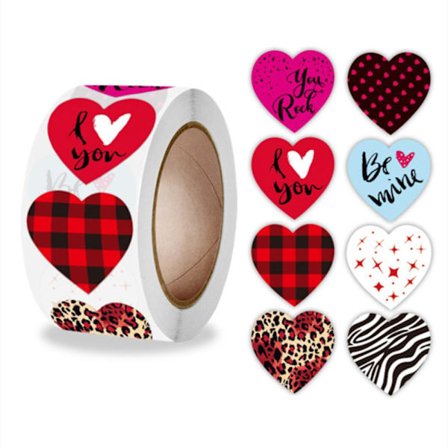 500 tarraa tarrat - Rakkaus / Sydän-aihe - Sarjakuva