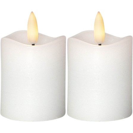 Star Trading - LED-lys 063-36 Votivljus Flamme 2-p Hvit