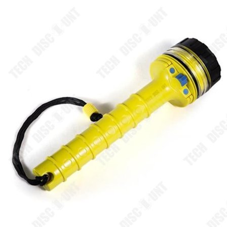 LED ficklampa - TD - Djupdykning - Vattentät - 100-200 meter - Gul