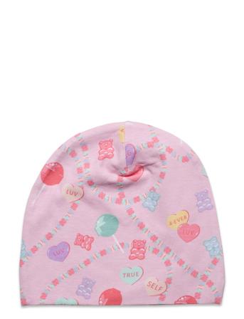 Jersey Beanie Candy Accessories Headwear Hats Beanies Rosa Lindex*Betinget Tilbud