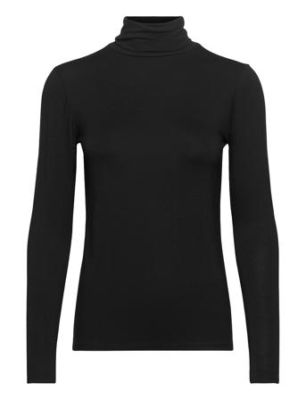 Slhanadi Rollneck Ls Black Soaked In Luxury