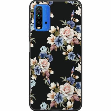 Xiaomi Redmi 9t Svart Skal Blommor