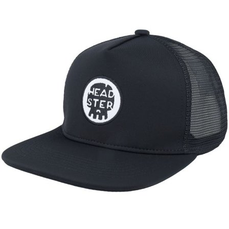 Headster - Svart trucker Keps - Kids Black-out Hat Black Trucker @ Hatstore