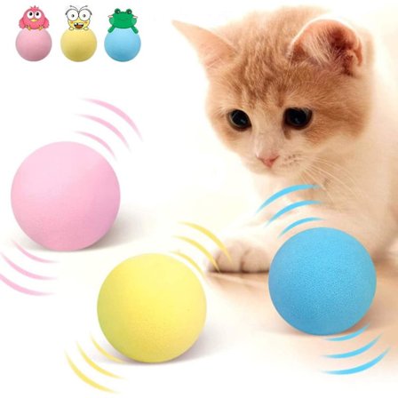 Husdjursleksak mot tristess, boll (tre färger) 1 av varje
