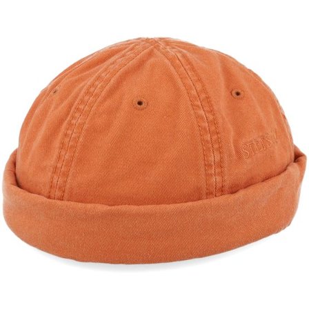 Stetson - Orange docker Beanie - Cotton Rust Docker @ Hatstore