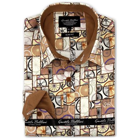 Gentile Bellini - Skjortor - Brun - Herr - Storlek: 2xl, Herr, Storlek: 2XL