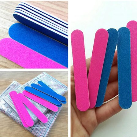 5 st Dubbelsidig Buffer 100/180 Trimmer Sandpapper Nagelfilar Slipkloss Pedikyr Sandpapper Nagelfil Manikyr Poleringsverktyg