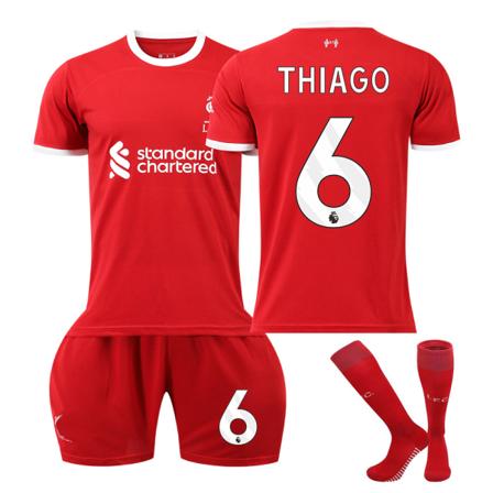 2023-2024 Liverpool Børnefodbolddragt Sæt med Strømper-Nr. 6 THIAGO#XXL No.6 THIAGO #XXL