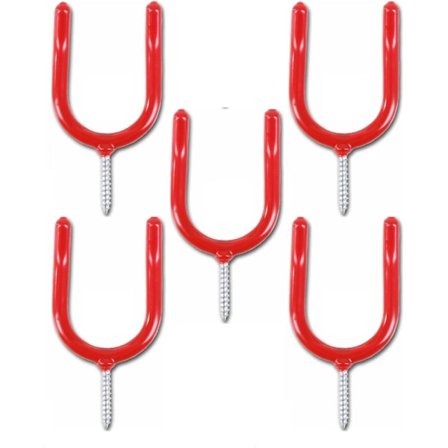 Kraftig rød garageopbevaringsværktøjskrog med skruer til værksted/have/skur/garage, spadeholder