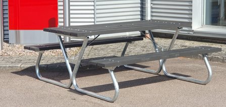 Eden Wood 0908-K8180 Picknickbord 180 cm, komposit Svart, Utemöbler