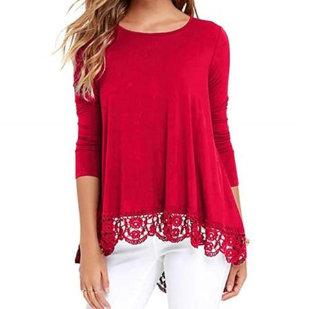 Enfärgad Puffy Sleeve Toppar Höst/vår Casual