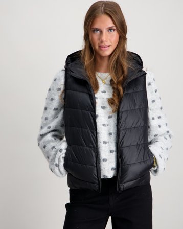 Kids ONLY KOGKAJSA LIGHTWEIGHT QUILT WAISTCOAT OTW Sort Veste Pige - Kids Brand Store