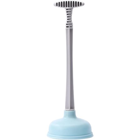 Toiletstempel Gummihoved Vask Afløbsstempel Stærk sugekop Rengøringsværktøj til badeværelse uden tilstopning (Blå)