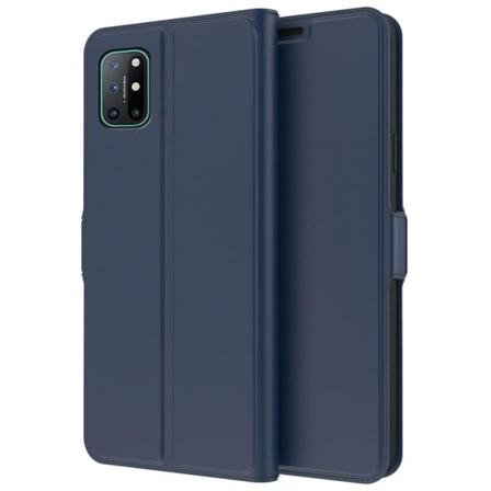 Sileä ja ohut premium-PU-nahkakotelo OnePlus 8T - Sininen Blue