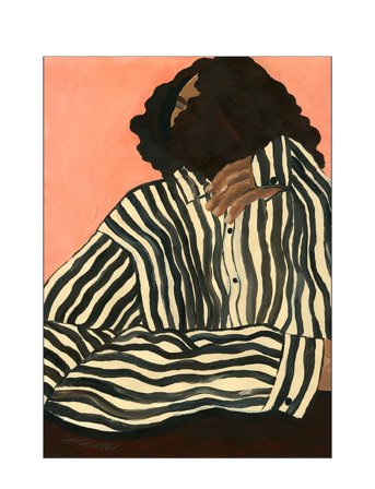 Poster & Frame The Poster Club X Hanna Peterson - Serene Stripes - Multi/patterned - 50X70CM