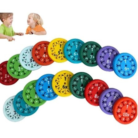 Matte-snurror för matematik, Matte-snurror med fakta, Runda Matte-snurror som flyger, Matte-snurror för alla som stimmar och fidgetar och lär sig 