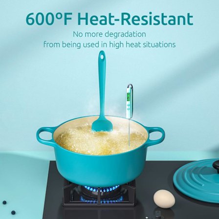 3 delar silikonspatel Hög värmebeständighet 315°C, sömlös, non-stick, BPA-fri (Marrs Green)