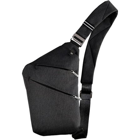 Sling Bag - Tyverisikker Skulderveske for Menn og Kvinner, Svart, Passer Alle