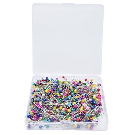 600 stk sy-nåler 38 mm lange ulike farger Bred applikasjon Holdbare rette nåler for klesarbeid