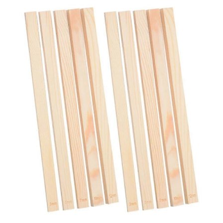 10 stk. Undervisningsrullepind til keramik, mudderpind til polymerler, dybde, tykkelse, 5 størrelser, rullepind til mudder, værktøj til keramik, 